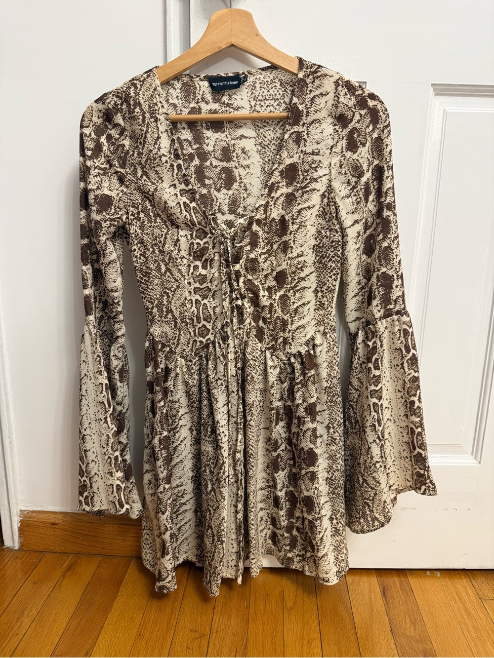 Pretty Little Thing Snake Print Dress